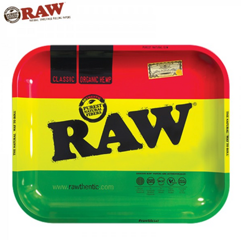 Raw Rasta Metal Rolling Tray